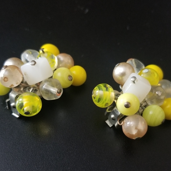 Japan Vintage Neon Cluster Clip Earrings. HOT! - Picture 16 of 16